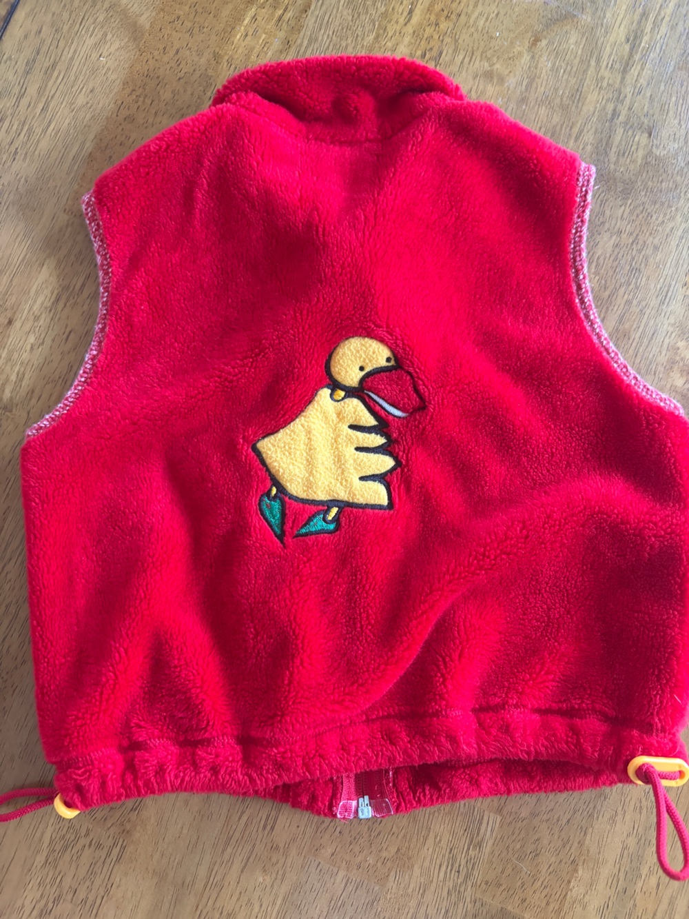RARE Vintage Kids Caillou Nostalgic Cartoons Red Vest with Bird Size 5
